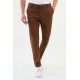 Camel Color Drawstring Design Casual Cotton Men's Pants
