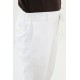 Ecru Color Casual Seersucker Drawstring Men's Pants