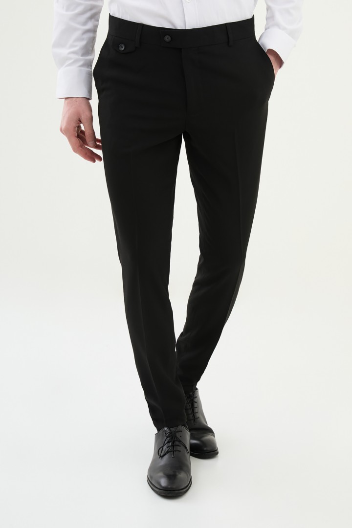 Black Color Classic Cotton Men's Trouser