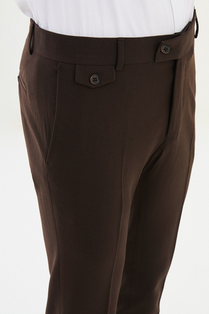 Brown Color Classic Cotton Men's Trouser