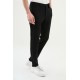 Black Color Belted Design Casual Men's Cotton Pants