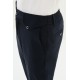 Dark Blue Color Belted Design Casual Men's Cotton Pants