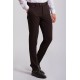 Brown Color Viscose And Elastane Fabric Super Slim Classic Mens Pants