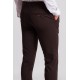 Brown Color Viscose And Elastane Fabric Super Slim Classic Mens Pants