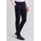 Dark Blue Color Viscose And Elastane Fabric Super Slim Classic Mens Pants