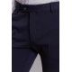 Dark Blue Color Viscose And Elastane Fabric Super Slim Classic Mens Pants
