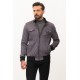 Smoked Color Suede Fabric Flap Pocket Design Casual Men's Jacket