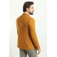 Camel Color Cotton Fabric With Dobby Design Casual Men's Blazer