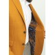 Camel Color Cotton Fabric With Dobby Design Casual Men's Blazer