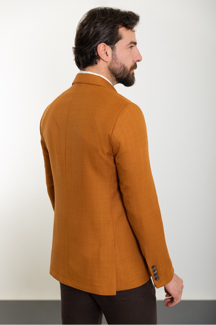 Tan Color Classic Cotton Men's Blazer