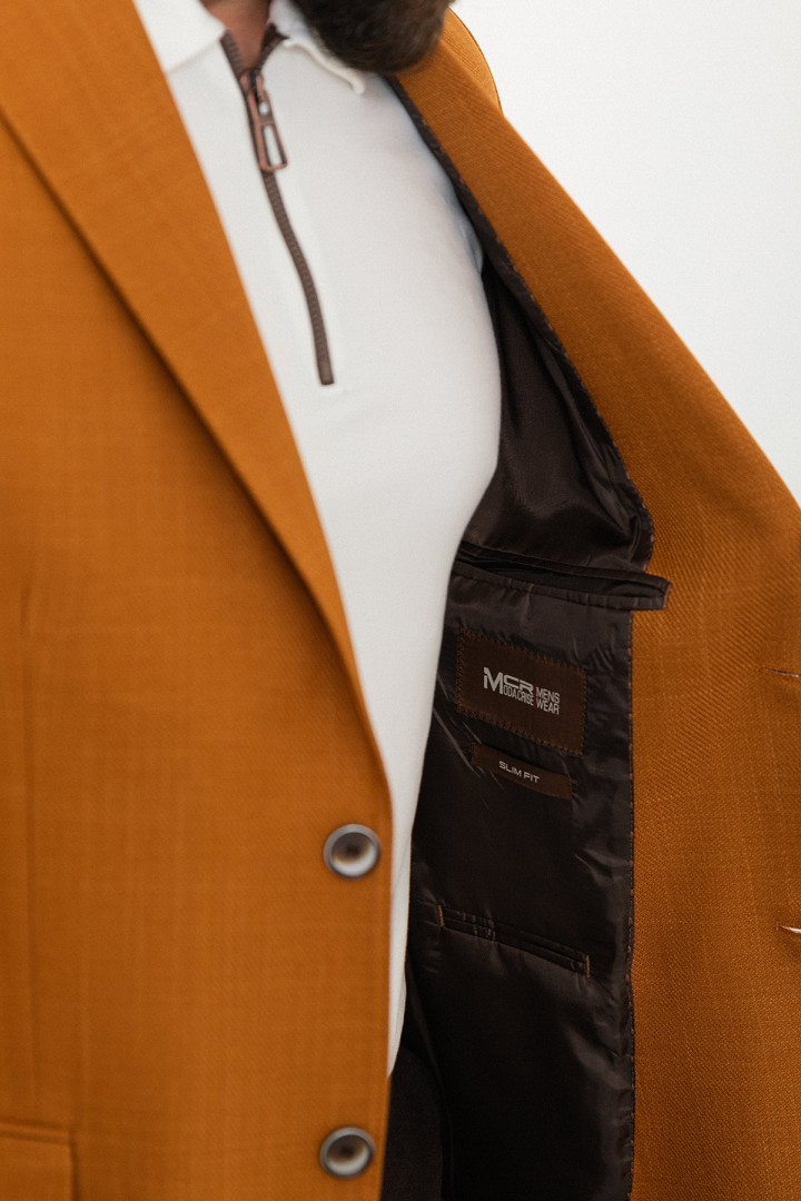 Tan Color Classic Cotton Men's Blazer