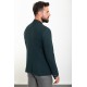 Emerald Color Double Breasted Design Casual Men's Cotton Blazer