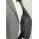 Black Color Cotton And Linen Fabric With Gingham Design Casual Men's Blazer