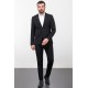 Black Color Wool Fabric Classic Slim Fit Men's Blazer