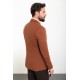 Tile Color Hanging Pocket And Double Breasted Design Classic Wool Men's Blazer