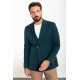 Emerald Color Double Breasted Design Casual Men's Wool Blazer