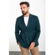 Emerald Color Double Breasted Design Casual Men's Wool Blazer