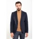 Dark Blue Color Hanging Pocket Design Casual Wool Men's Blazer