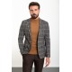 Black Color Check Patterned Design Classic Wool Men's Blazer