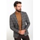 Black Color Check Patterned Design Classic Wool Men's Blazer