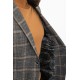 Black Color Check Patterned Design Classic Wool Men's Blazer