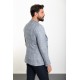 Dark Blue Color Cotton And Linen Check Patterned Design Casual Men's Blazer