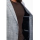Dark Blue Color Cotton And Linen Check Patterned Design Casual Men's Blazer