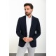 Dark Blue Color Classic Cotton Men's Blazer
