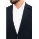 Dark Blue Color Classic Cotton Men's Blazer