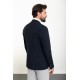 Dark Blue Color Classic Cotton Men's Blazer