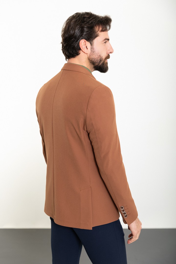 Camel Color Double Breasted Design Classic Men's Blazer