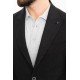 Black Color Flap Pocket Design Casual Men's Cotton Blazer