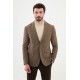 Brown Color Dobby Design Smart Casual Men's Blazer