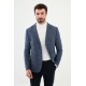 Dark Blue Color Dobby Design Smart Casual Men's Blazer