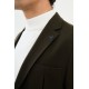 Khaki Color Flap Pocket Design Casual Men's Blazer
