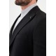 Black Color Flap Pocket Design Casual Men's Blazer
