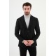 Black Color Flap Pocket Design Casual Men's Blazer