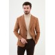 Camel Color Flap Pocket Design Casual Men's Blazer