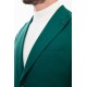Emerald Color Flap Pocket Design Casual Men's Blazer