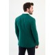 Emerald Color Flap Pocket Design Casual Men's Blazer