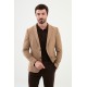 Beige Color Figured Design Classic Men's Blazer