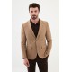 Beige Color Figured Design Classic Men's Blazer