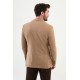 Beige Color Figured Design Classic Men's Blazer