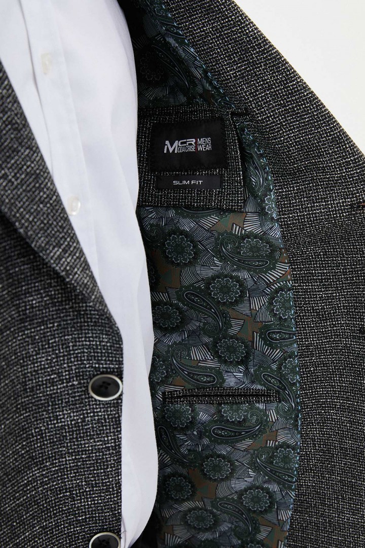 Black Color Dobby Design Classic Men's Blazer