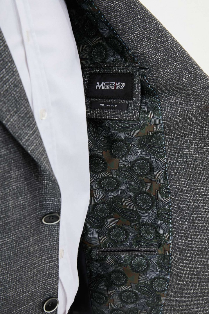 Anthracite Color Dobby Design Classic Men's Blazer