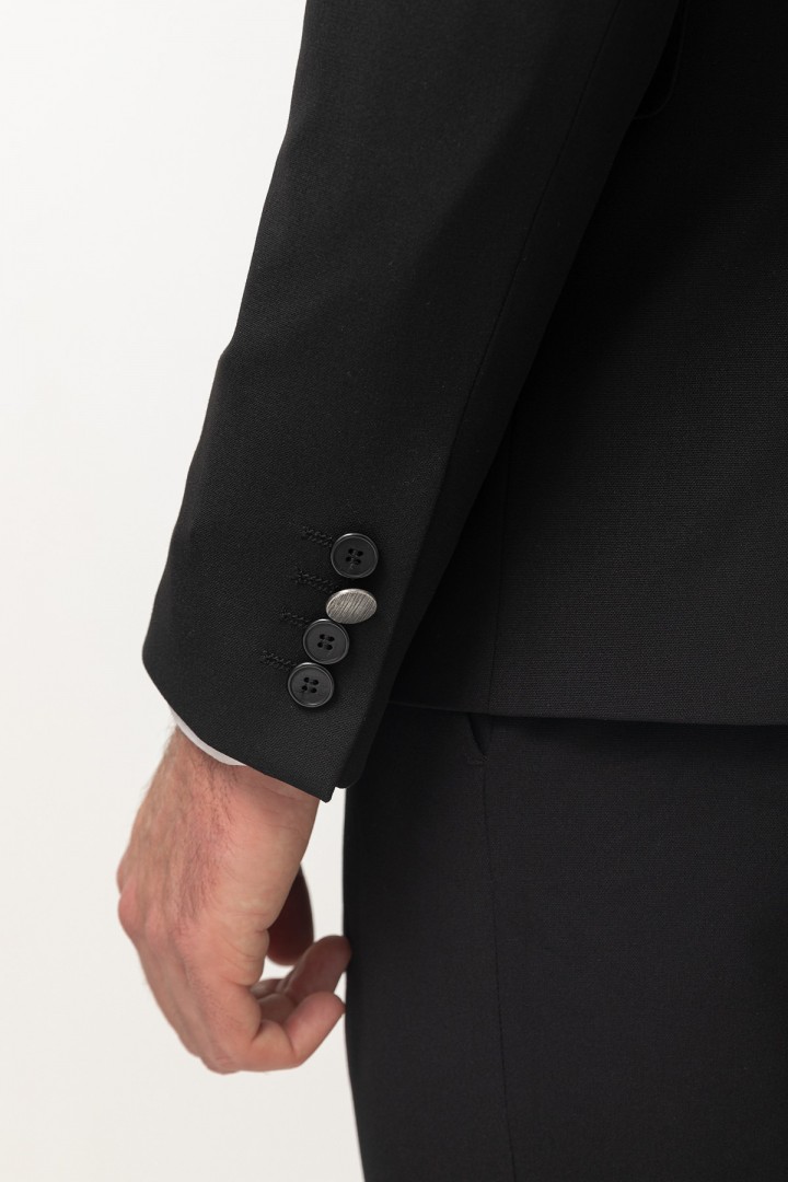 Black Color Double Breasted Design Classic Men's Suit