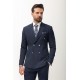 Dark Blue Color Double Breasted Design Classic Men's Suit