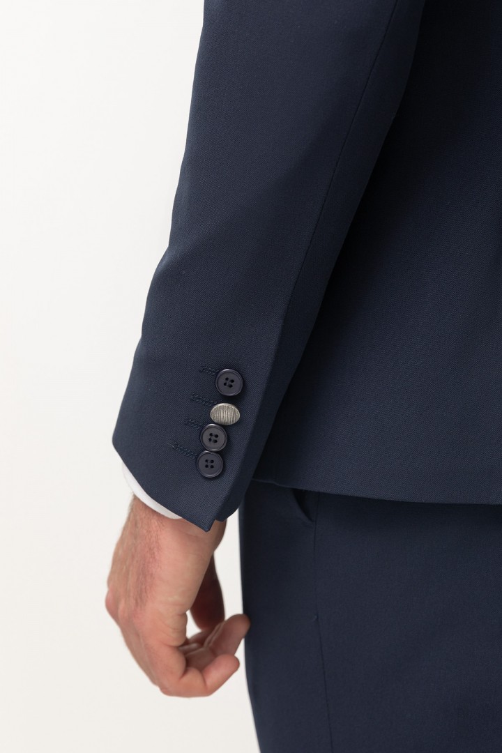 Dark Blue Color Double Breasted Design Classic Men's Suit