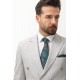 Light Grey Elastic Fabrics With Double Breasted Wide Collar Detailed Casual Mens Suit
