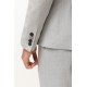 Light Grey Elastic Fabrics With Double Breasted Wide Collar Detailed Casual Mens Suit